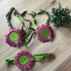 Dolls Kill - Club Exx Flower Power Storage Harness
And Fanny Pack Set